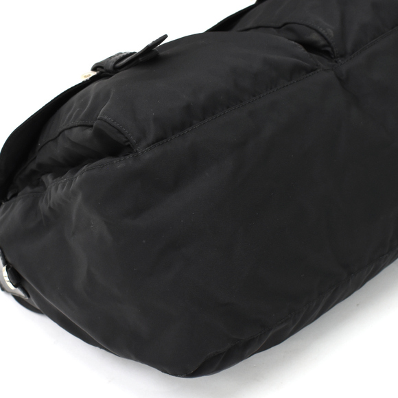 Prada plate nylon triangle triangular bag black shoulder - Picture 6 of 9